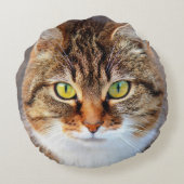 ネコ顔 ラウンドクッション (裏面)
