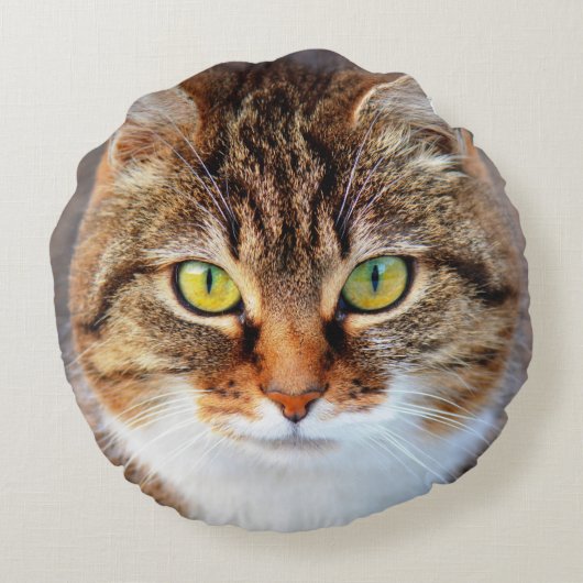 ネコ顔 ラウンドクッション (裏面)