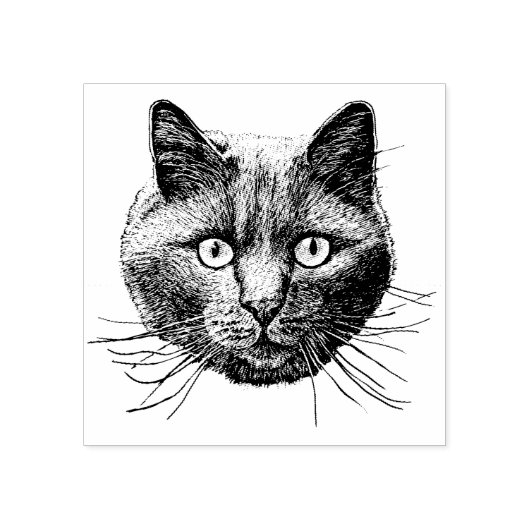 ネコ顔 ラバースタンプ (インプリント)