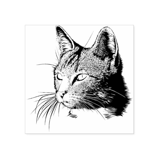 ネコ顔 ラバースタンプ (インプリント)