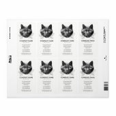 ネコ顔 ラベル (フルシート)