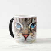 ネコ顔 |青い目 | purrr-fectionモーフィングマグ モーフィングマグカップ (正面左)