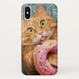 ネコ食べ物ドーナツ iPhone X ケース