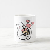 ネコ飲みボバミルクティッド コーヒーマグカップ (中央)