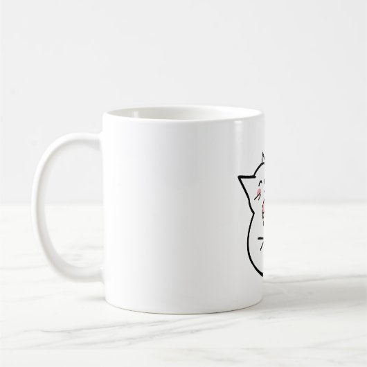 ネコ飲みボバミルクティッド コーヒーマグカップ (左)