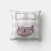 ネコ魅力的パーフェクトバッファロープレイド クッション (正面)