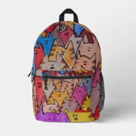 ネコ01リュックサック プリントバックパック