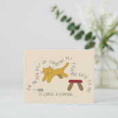 ネコ10日目10殿様舞うクリスマス ポストカード (スタンド正面)