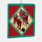 ネコ12の日のクリスマス11のピアス セラミックオーナメント (右)