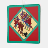 ネコ12の日のクリスマス11のピアス セラミックオーナメント (左)