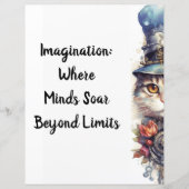 ネコ2子猫バラとトップハットの水色 (正面)