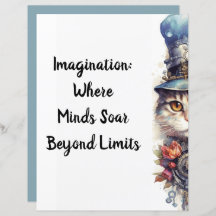 ネコ2子猫バラとトップハットの水色