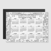 ネコ2026カレンダー - あなただけのメッセージや名前を入れて (正面/裏面)