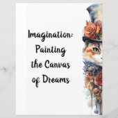 ネコ3子猫バラ水彩 (正面)