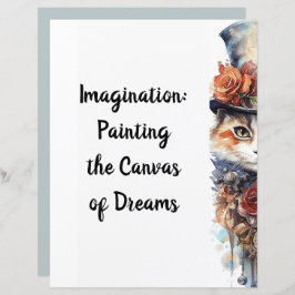 ネコ3子猫バラ水彩