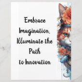 ネコ4子猫バラ水彩画 (正面)