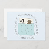 ネコ6日目6ゲゼ産クリスマス ポストカード (正面/裏面)