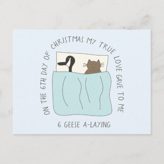 ネコ6日目6ゲゼ産クリスマス ポストカード (正面)