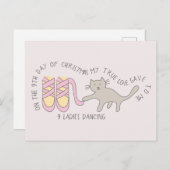 ネコ9日目9レディース踊り ポストカード (正面/裏面)