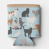 ネコ |かわいいブルー猫好き 缶クーラー (裏面)