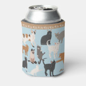 ネコ |かわいいブルー猫好き 缶クーラー (缶裏面)