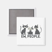 ネコ，エウ，人 マグネット (正面/裏面)