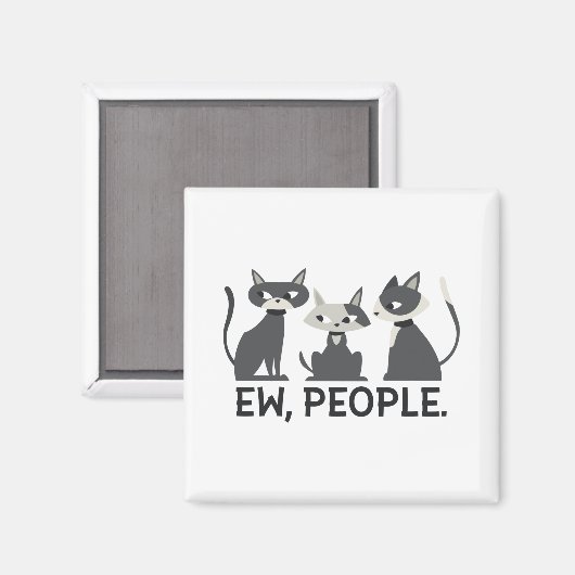 ネコ，エウ，人 マグネット (正面/裏面)