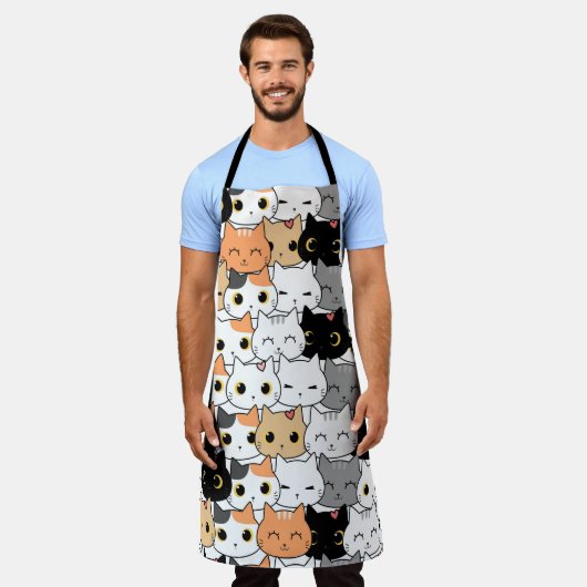 ネコ エプロン (着用した状態)