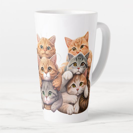 ネコ カフェラテマグ (右アングル)