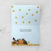 ネコ、カボチャ、紅葉 カード (内部)