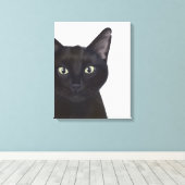 ネコ、ガスポートレート キャンバスプリント (インサイチュ (ウッドフロア))