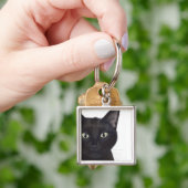 ネコ、ガスポートレート キーホルダー (手)