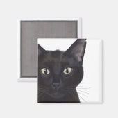 ネコ、ガスポートレート マグネット (正面/裏面)