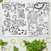 ネコ キッチンタオル (折り畳み)