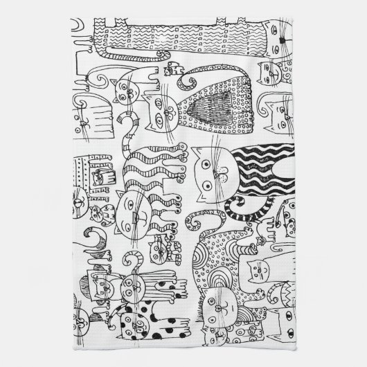 ネコ キッチンタオル (縦)