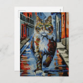 ネコ,コトフィー,通り,都市,動物 シーズンポストカード (正面/裏面)
