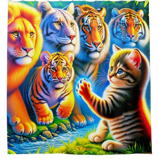 ネコ シャワーカーテン (正面)