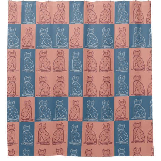 ネコ シャワーカーテン (正面)