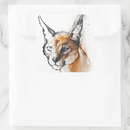 ネコ スクエアシール (バッグ)