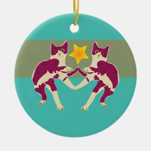 ネコ セラミックオーナメント (正面)