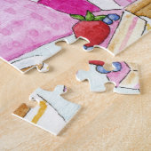 ネコ、テディベア、ティーパーティージグソーパズル ジグソーパズル (側面)