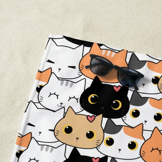 ネコ ビーチタオル (インサイチュ)