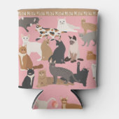 ネコ |ピンク熱狂するのキャットレディ 缶クーラー (正面)