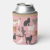 ネコ |ピンク熱狂するのキャットレディ 缶クーラー (缶裏面)