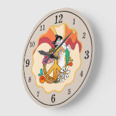ネコ |ピースアウト ラージ壁時計 (傾斜)