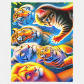 ネコ フリースブランケット (正面)