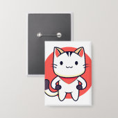 ネコ,ペット,動物 缶バッジ (正面/裏面)