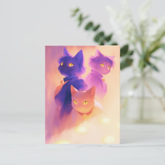 ネコ ポストカード (スタンド正面)