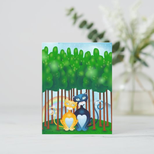 ネコ ポストカード (スタンド正面)