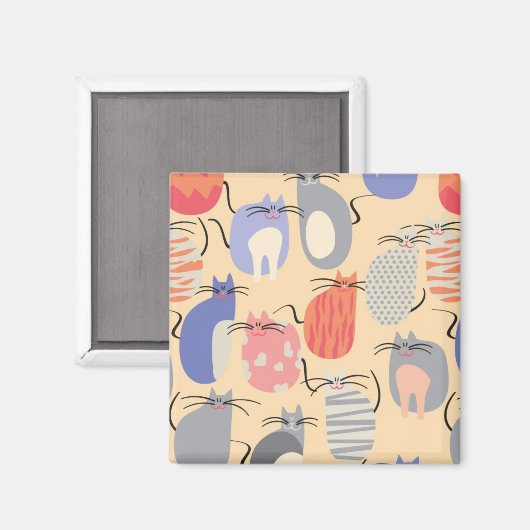 ネコ マグネット (正面/裏面)